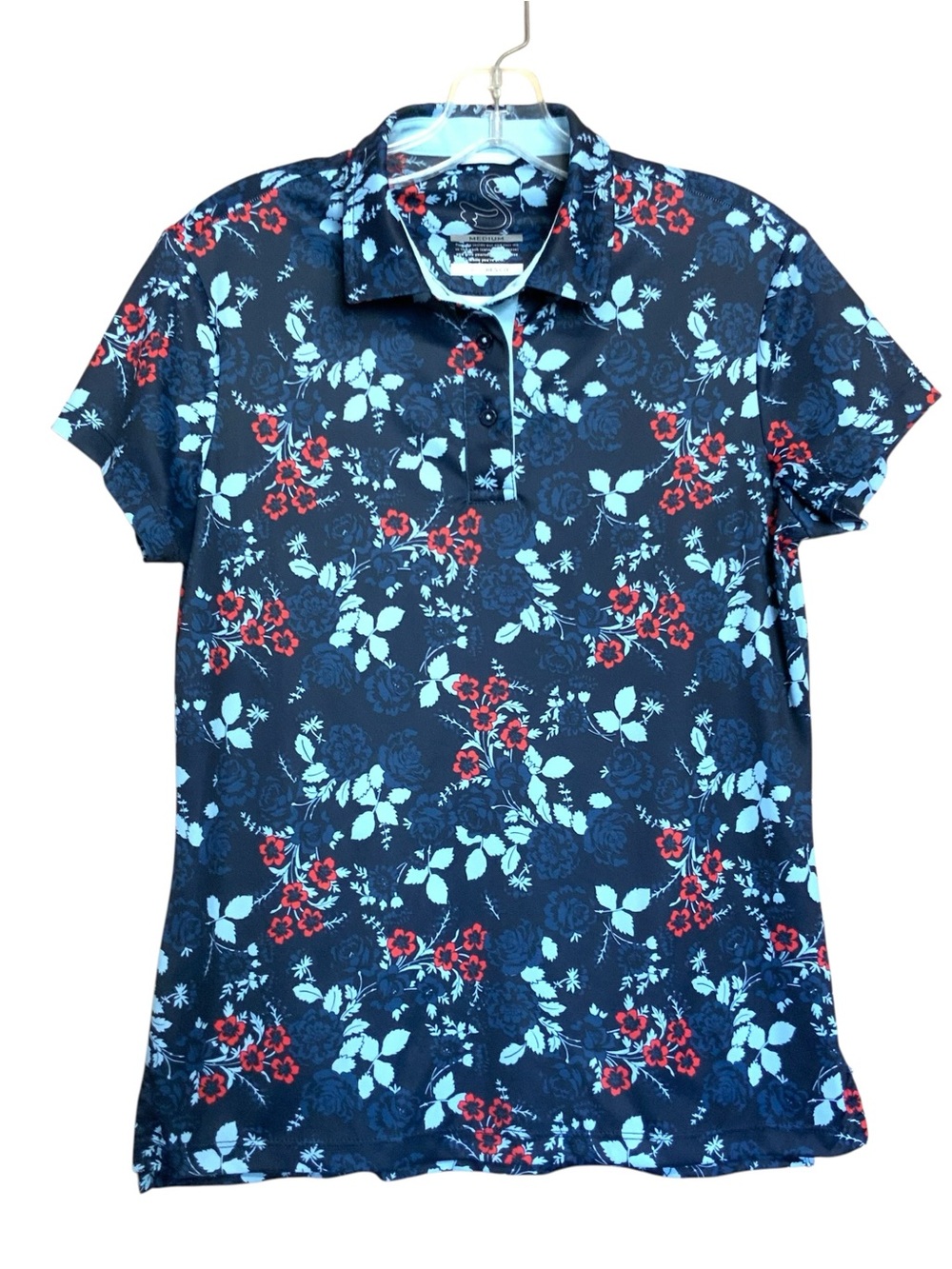 Swannies Darci Floral Patterned Womens Golf Polo - Picture 5 of 8
